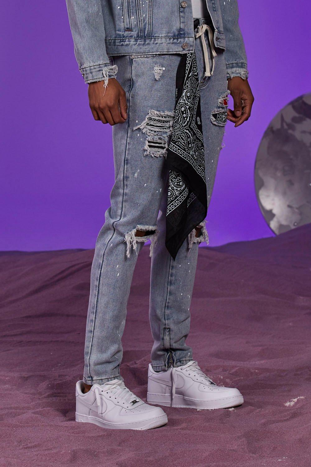 blue paint splatter jeans