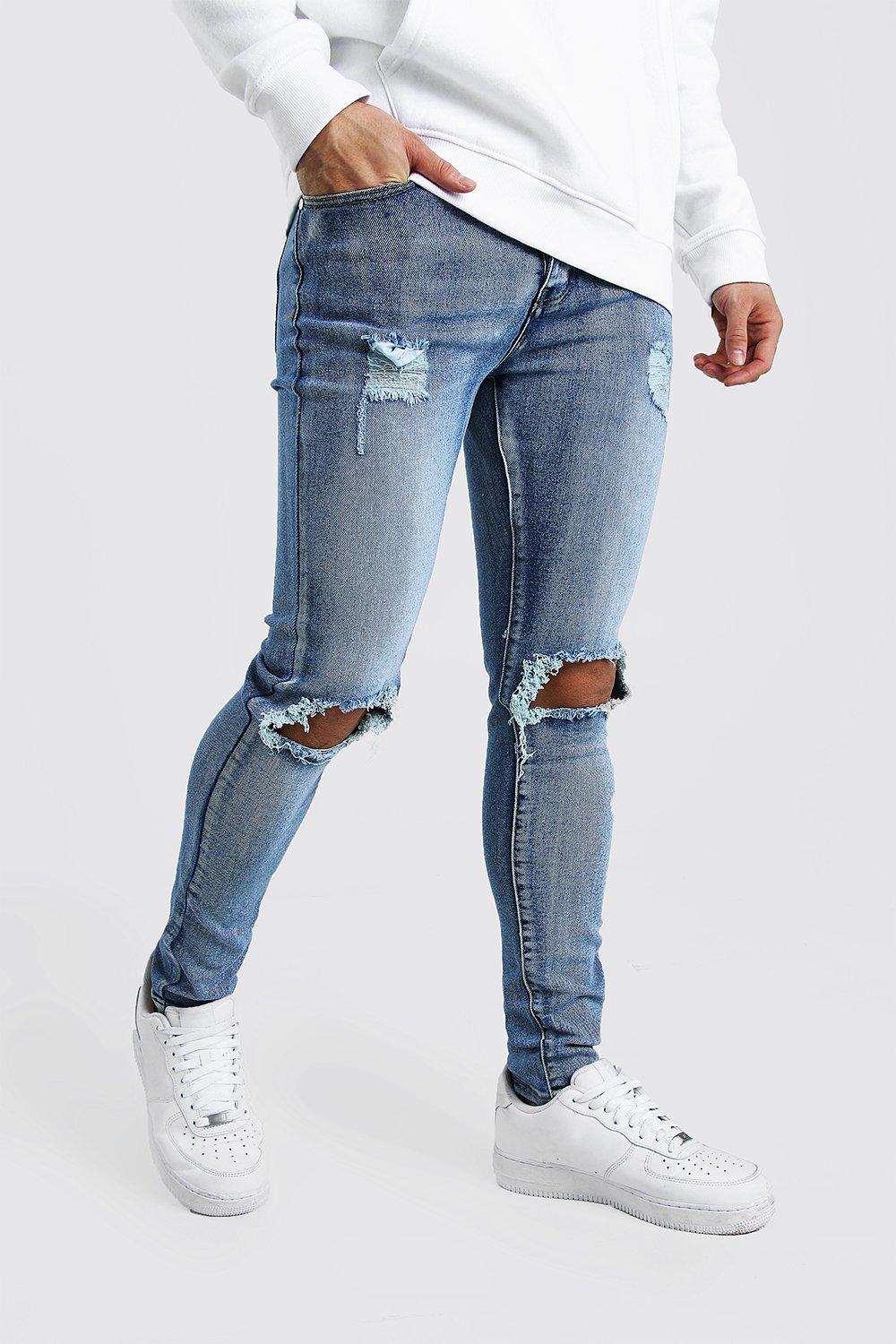 bleached blue jeans