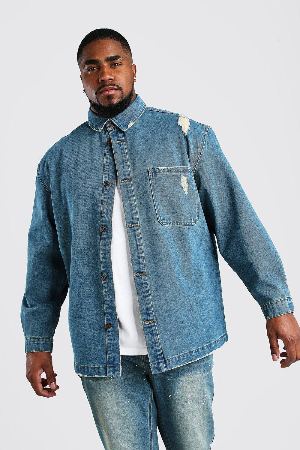 denim overshirt men