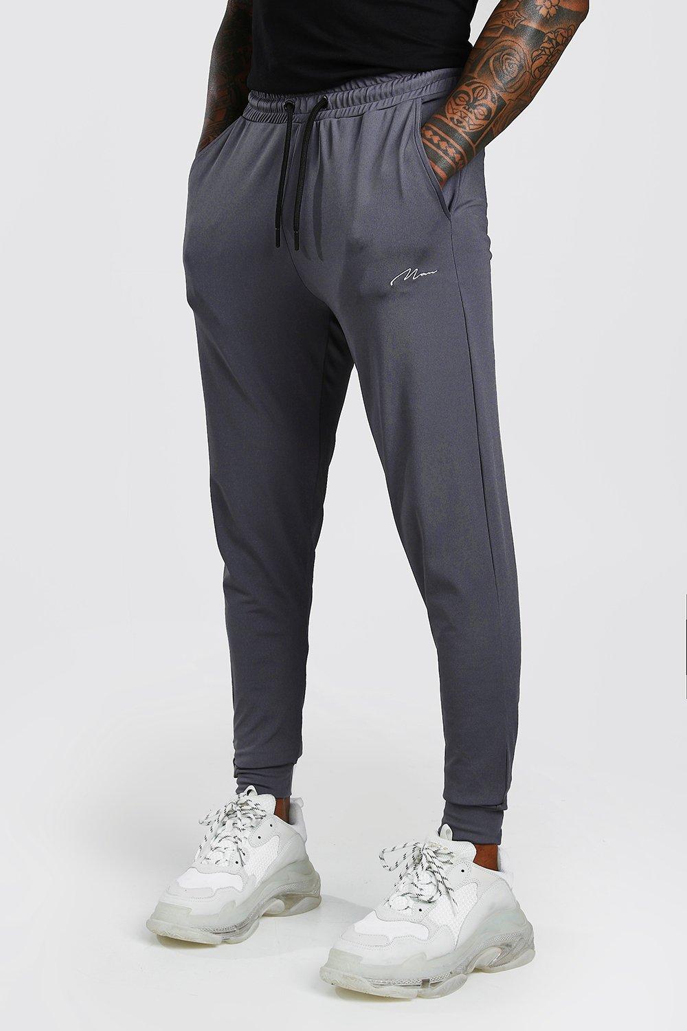 boohooman grey skinny joggers