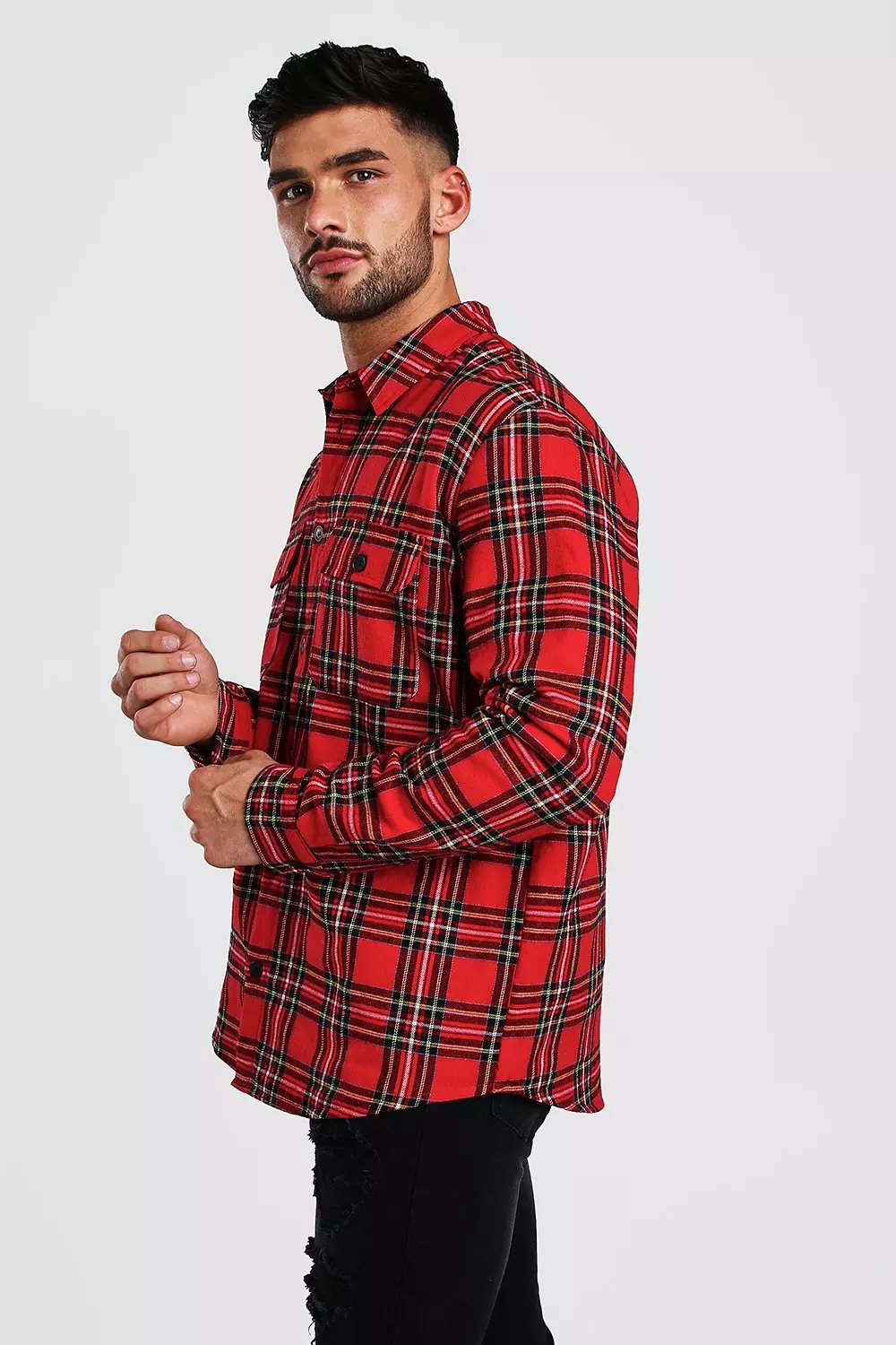 Quilted hot sale check shirt