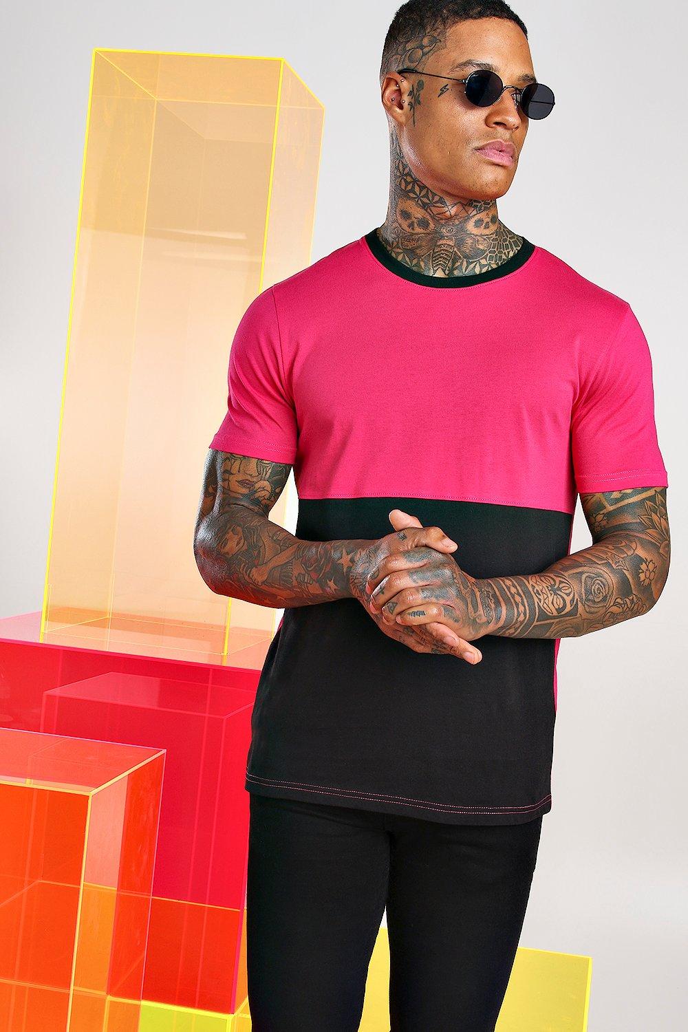 

Футболка Color Block, Pink