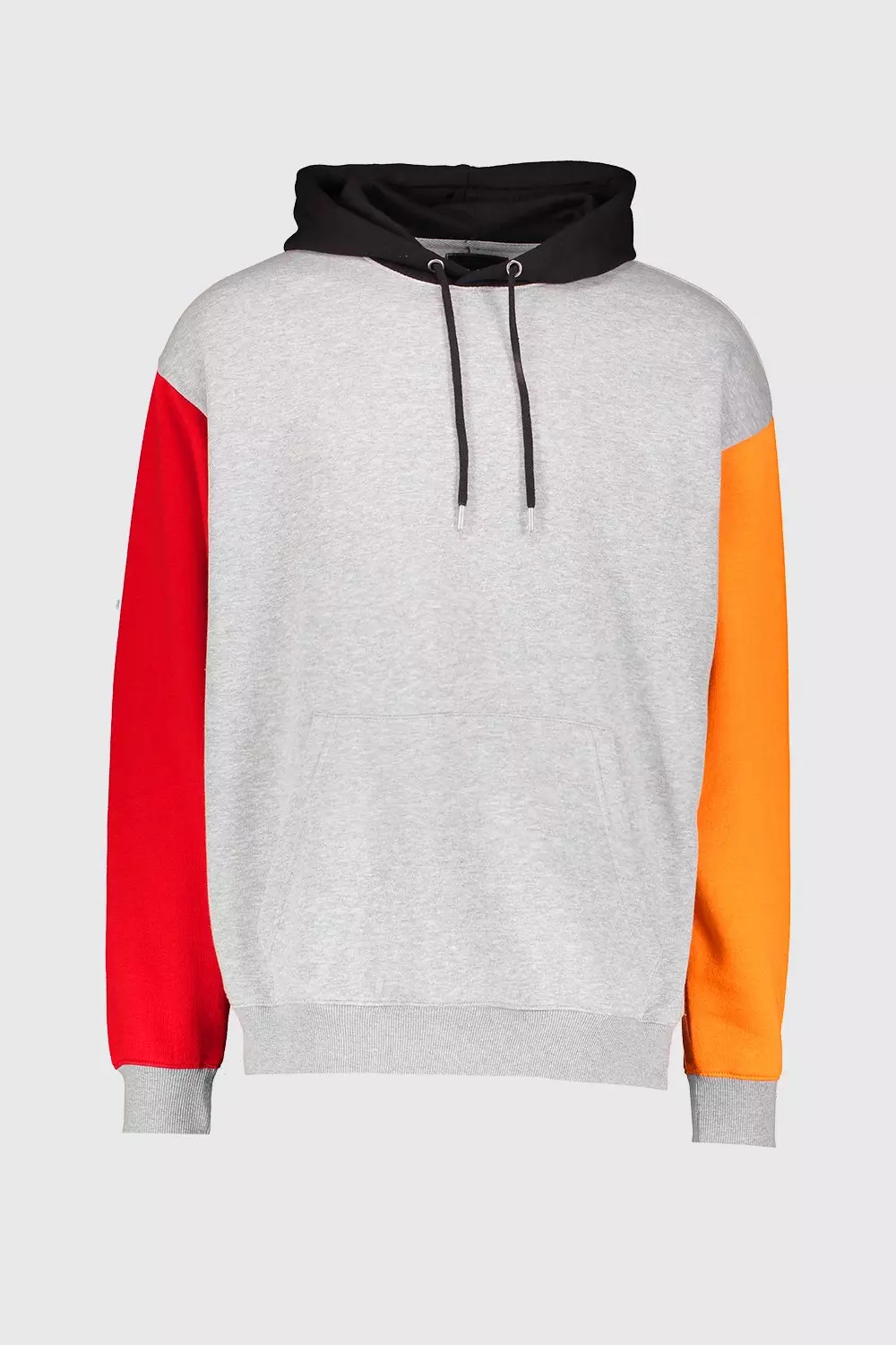 Multicolor color shop block oversized hoodie