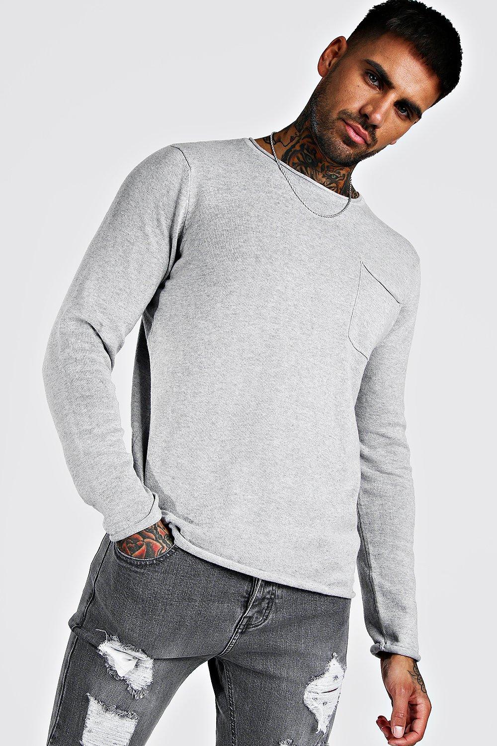 boohooman grey jumper