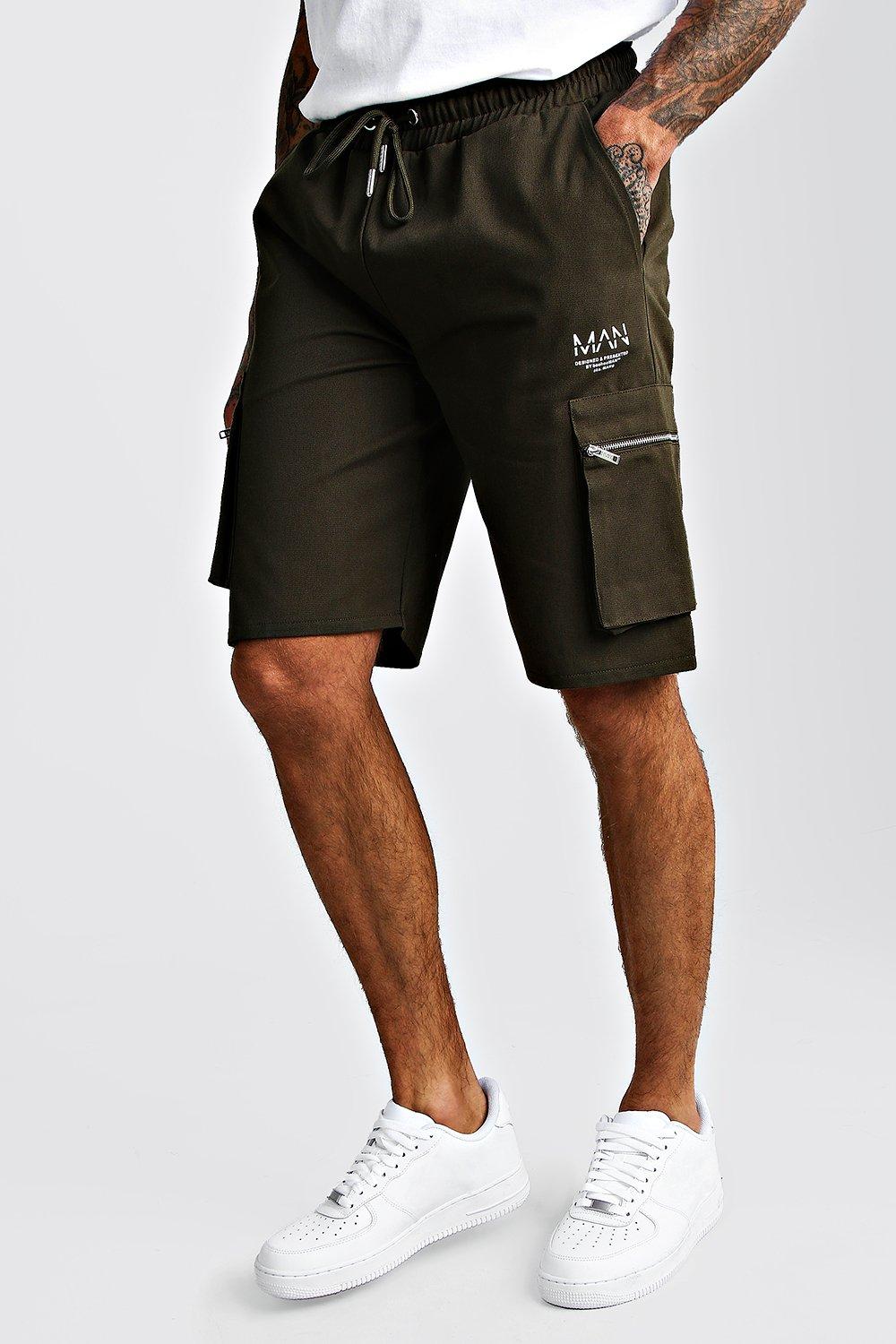 boohooman cargo shorts