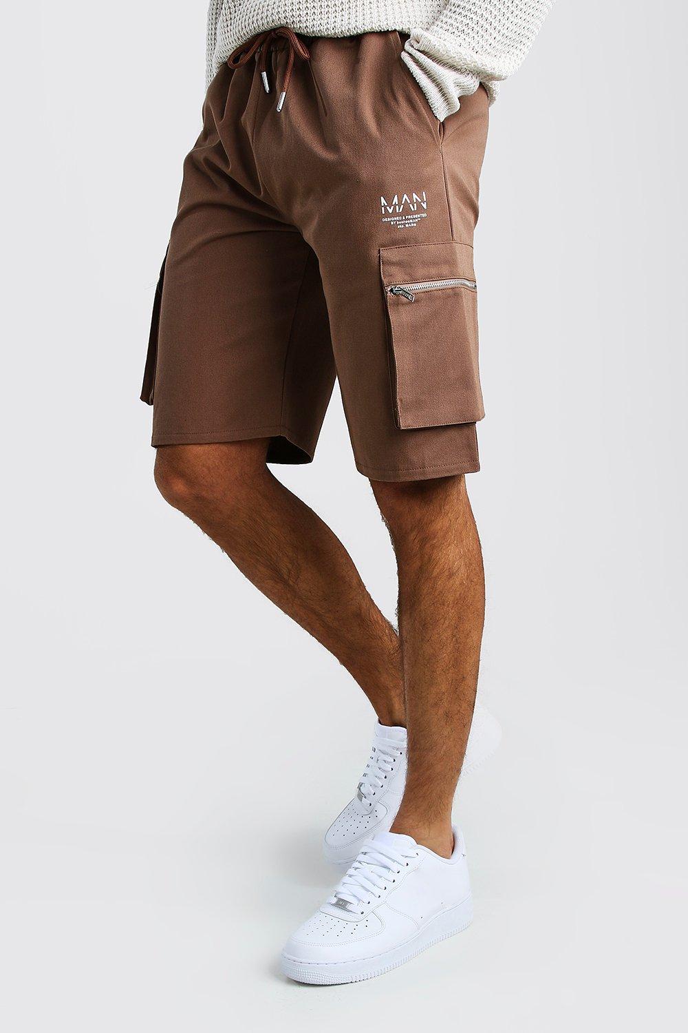 boohooman cargo shorts