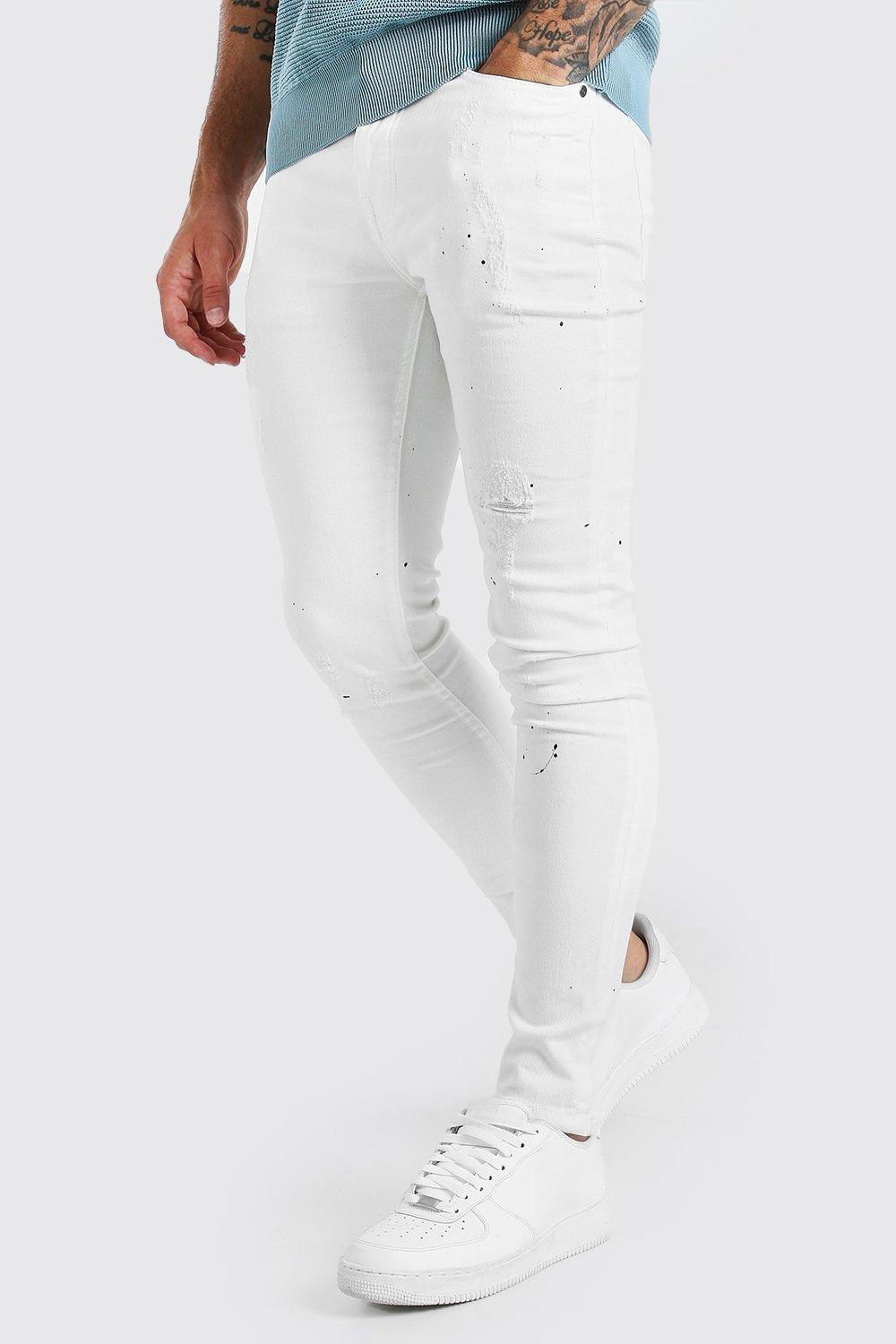 boohooman white jeans