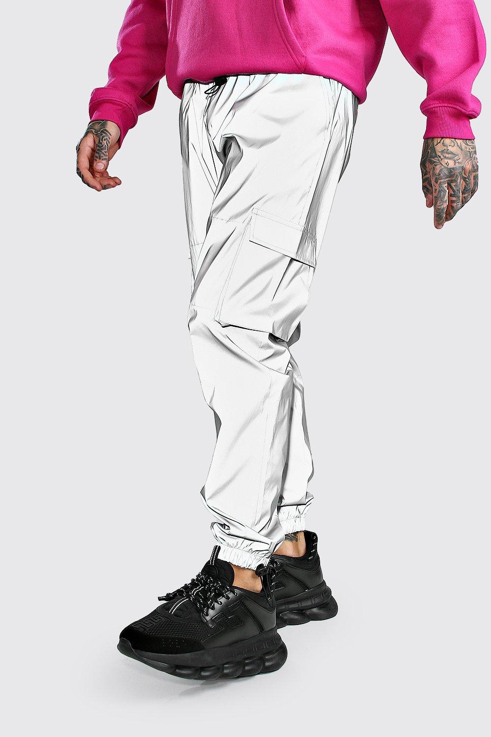 boohoo reflective joggers