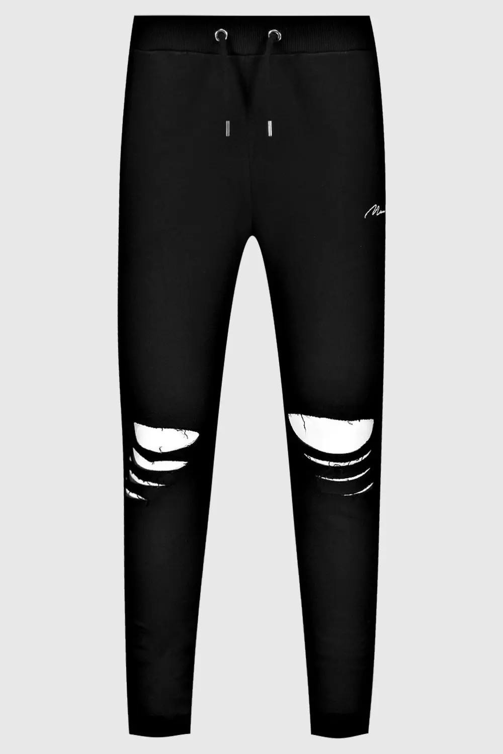 Ripped knee joggers store mens