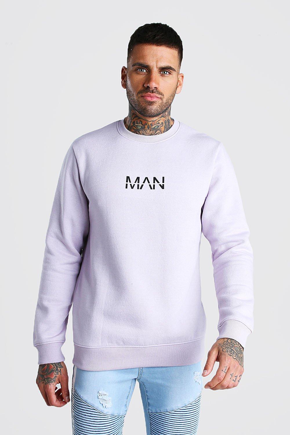 

Оригинальная флисовая толстовка MAN с принтом, Lilac