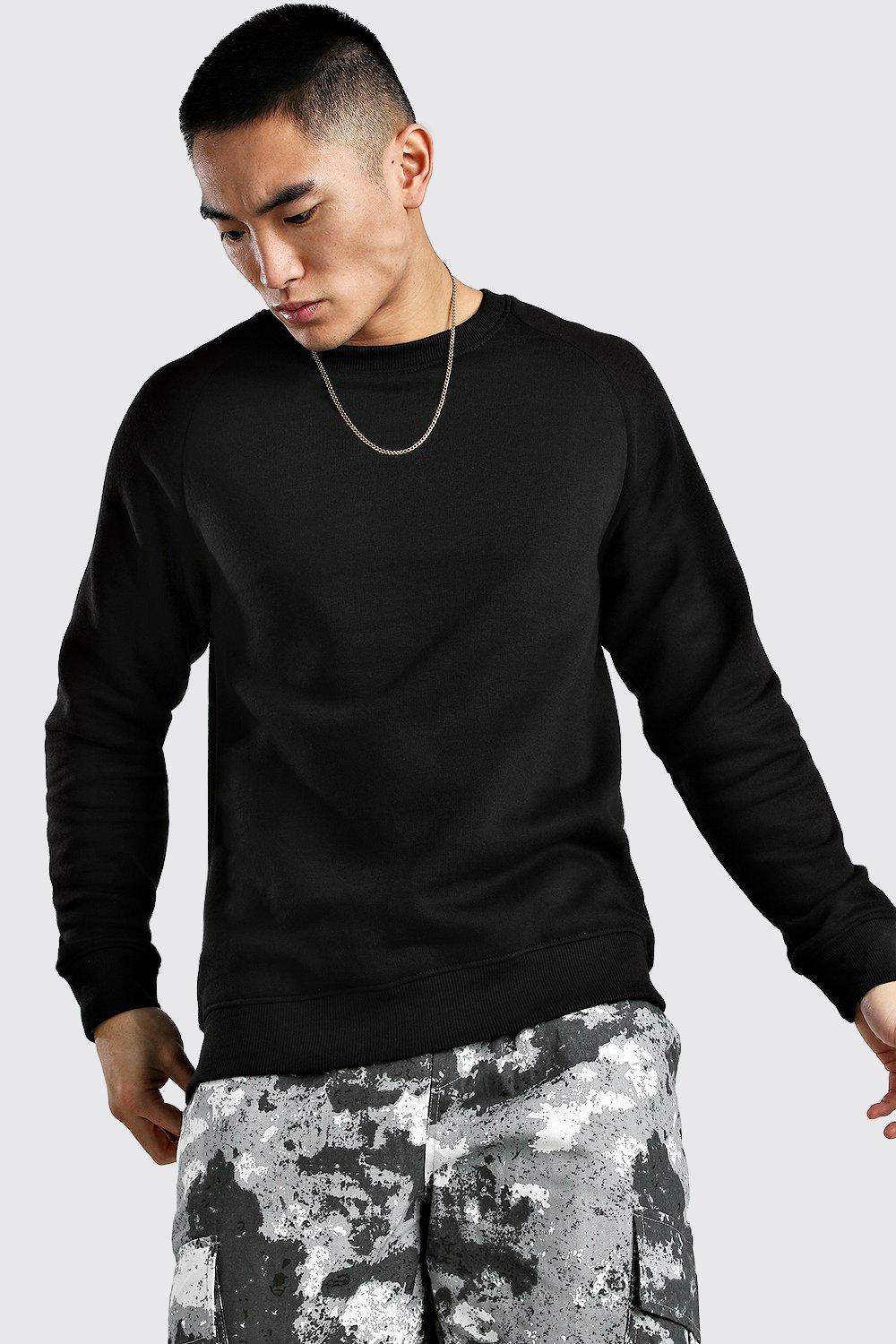 black raglan sweatshirt