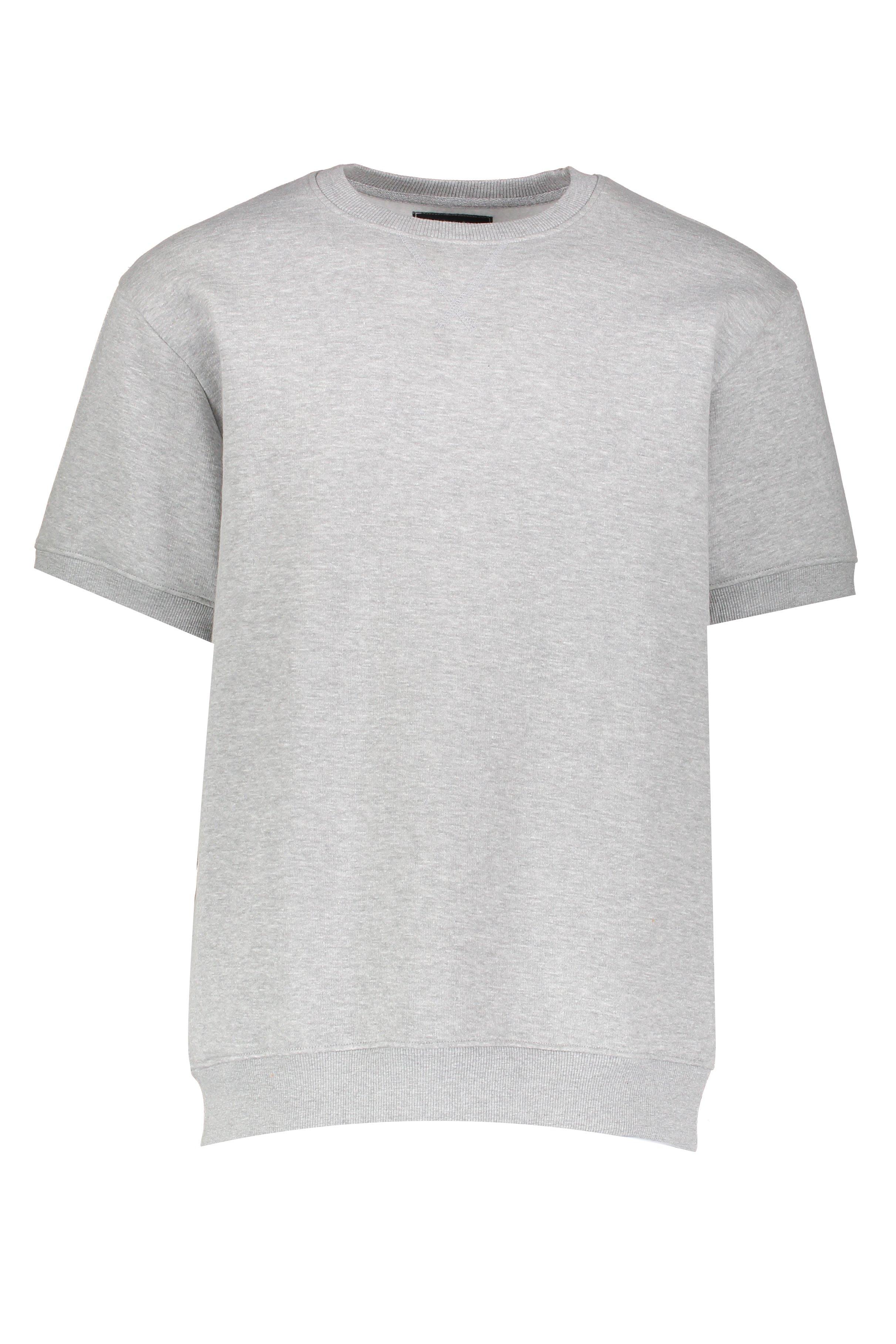 grey short sleeve sweatshirt