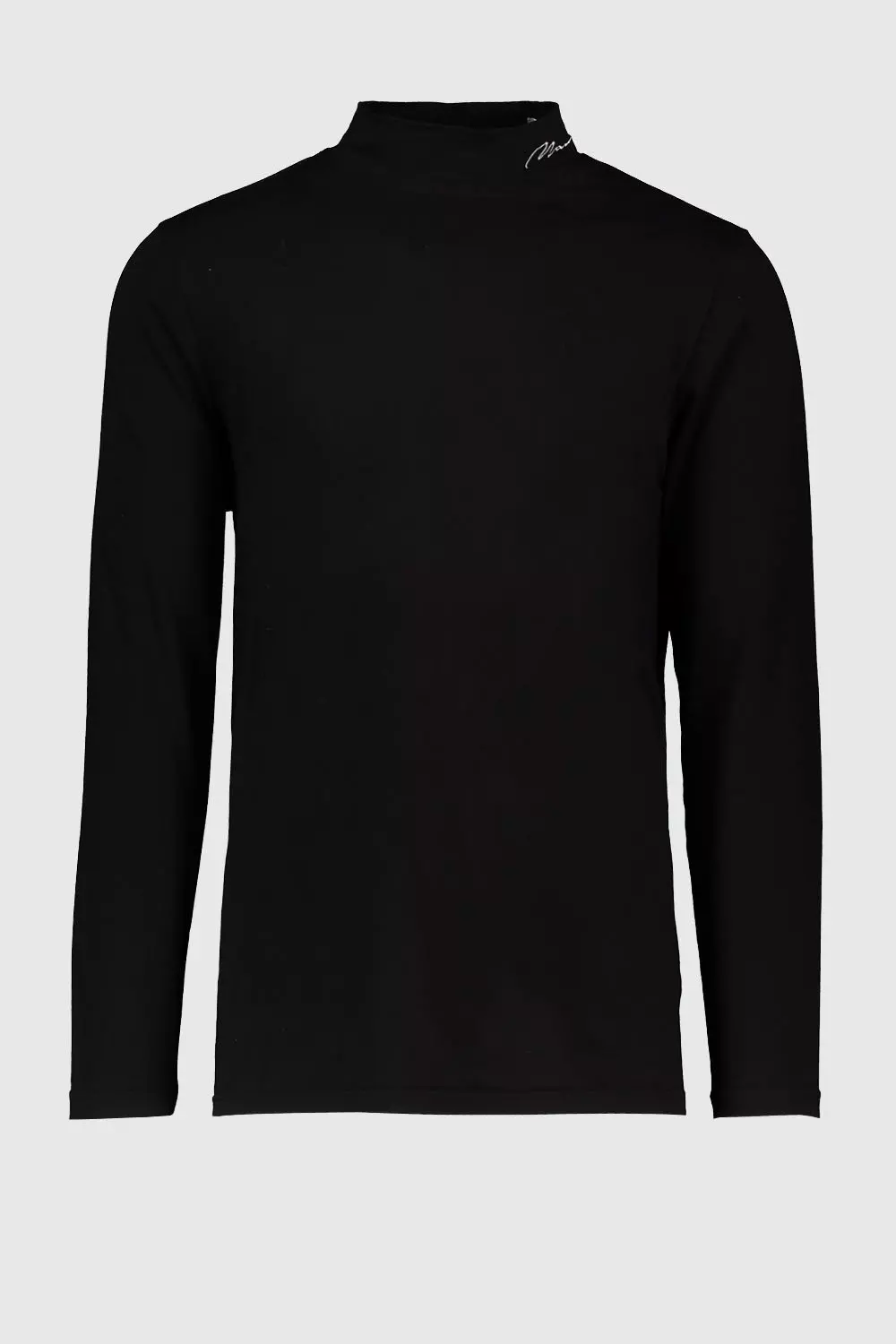 MAN Signature Turtle Neck Embroidered T-Shirt | boohooMAN USA