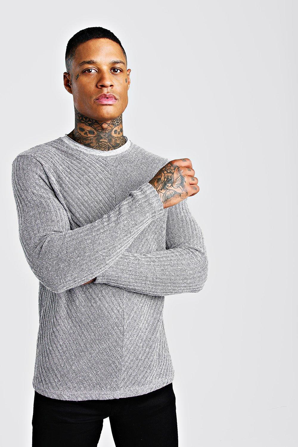 grey knit sweater