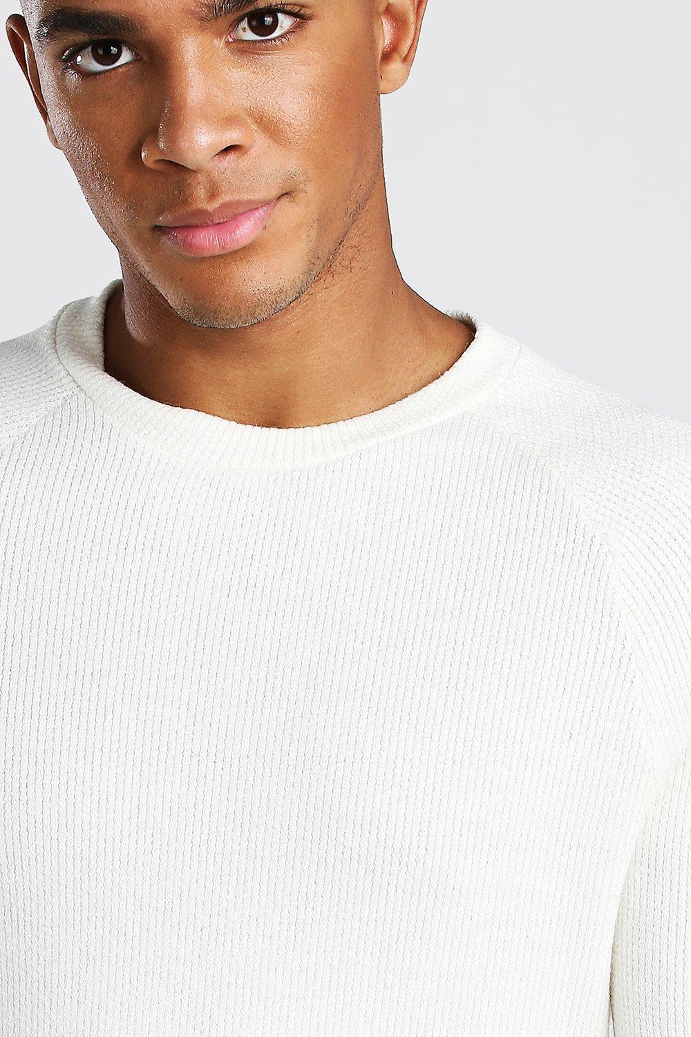 white waffle jumper