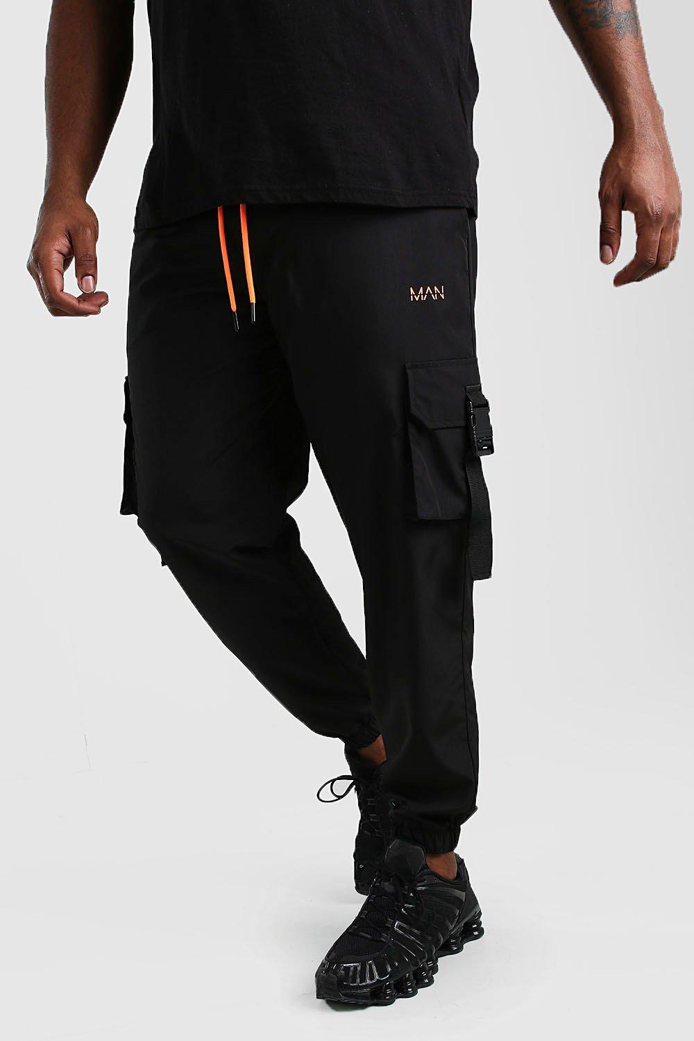 big and tall black joggers