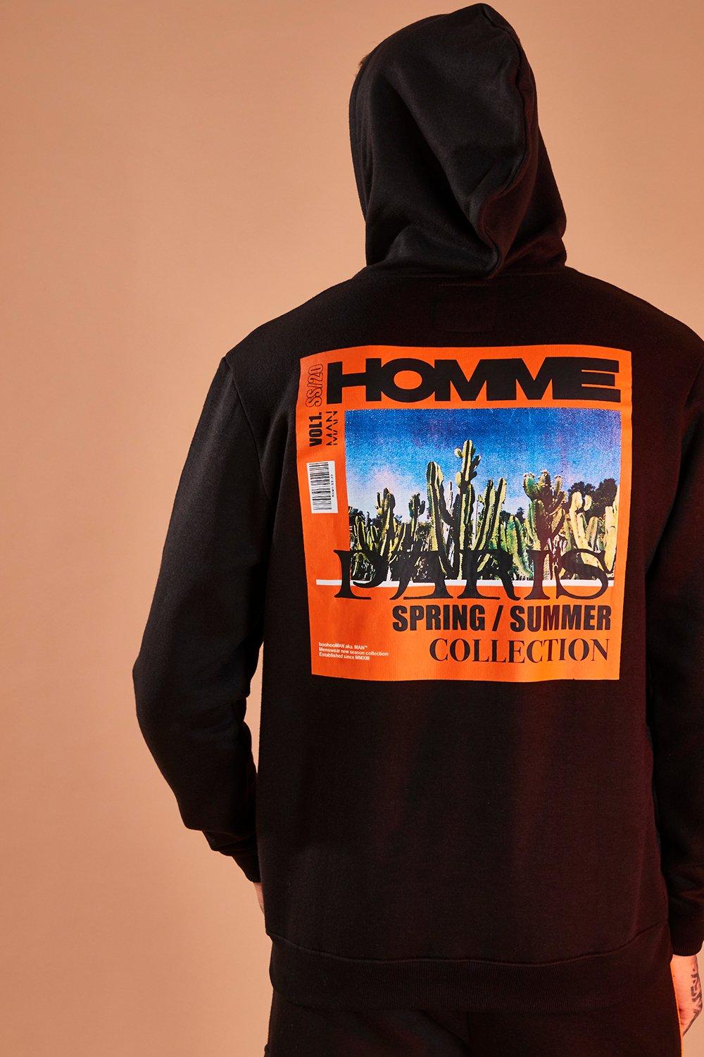 hoodie with graphic on back