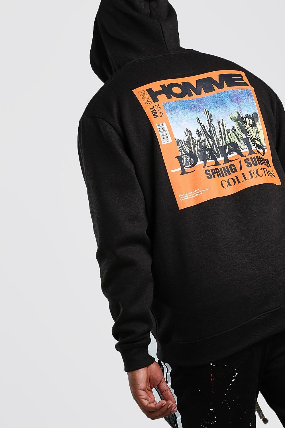 black graphic hoodie mens