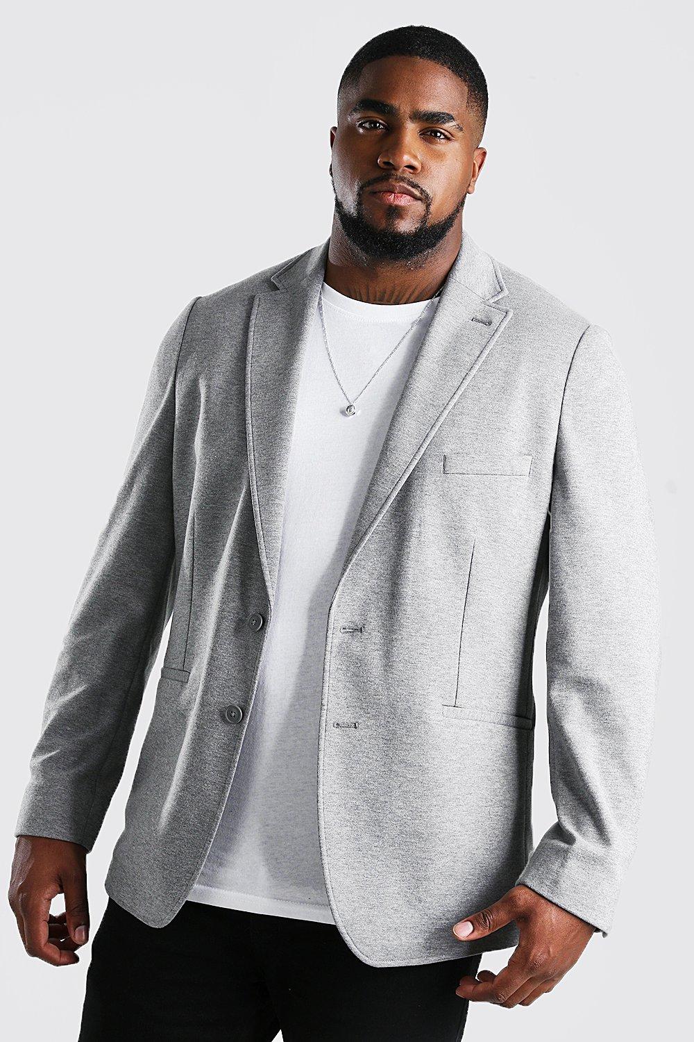 

Из коллекции «Big And Tall» — Блейзер из джерси, Grey