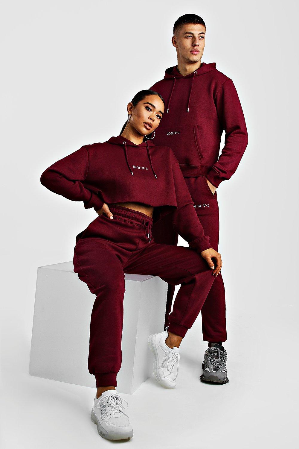 boohoo red tracksuit