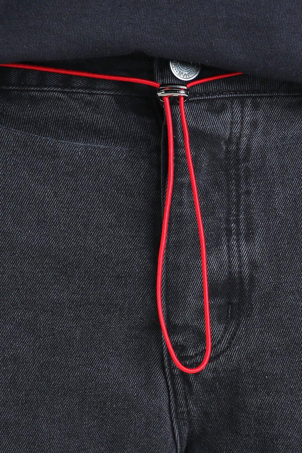 

Big And Tall Slim Cargo Denim Short, Washed black