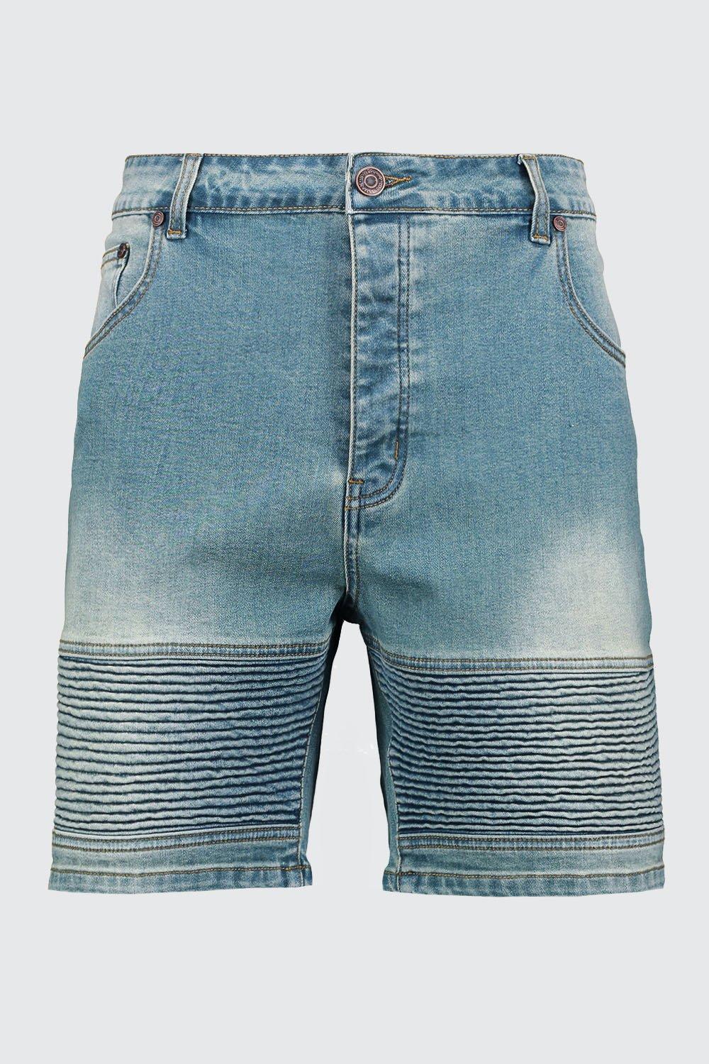 biker jean shorts