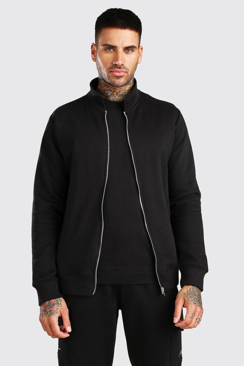 

Basic Jersey Harrington Jacket, Black