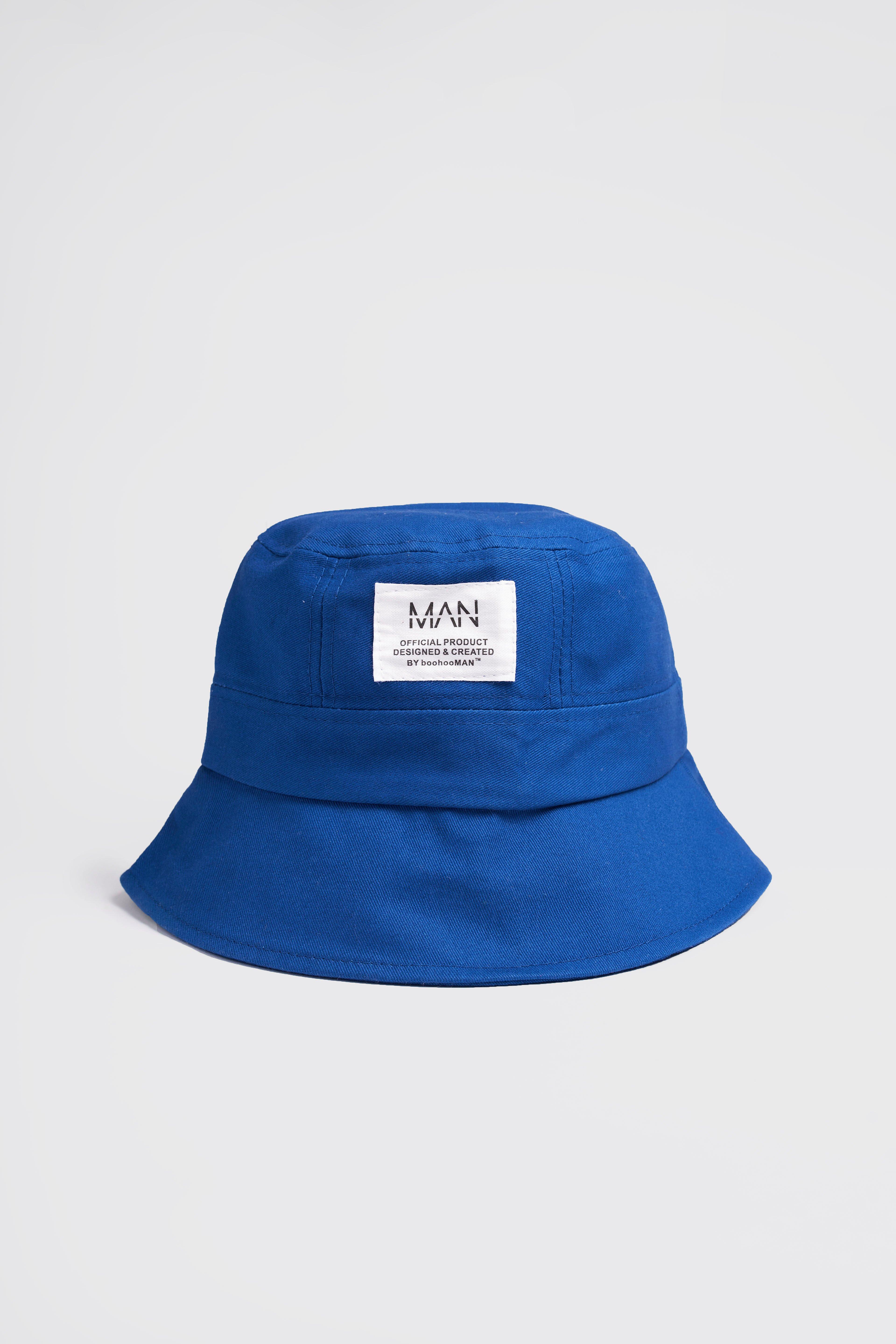 

MAN Dash Woven Tab Bucket Hat, Blue