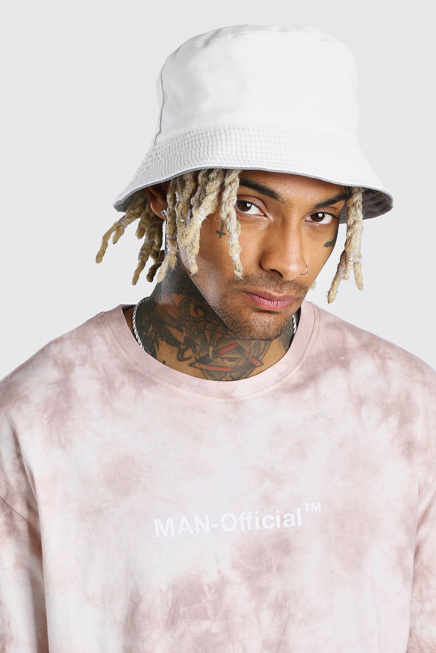 Plain Reversible Bucket Hat, Grey