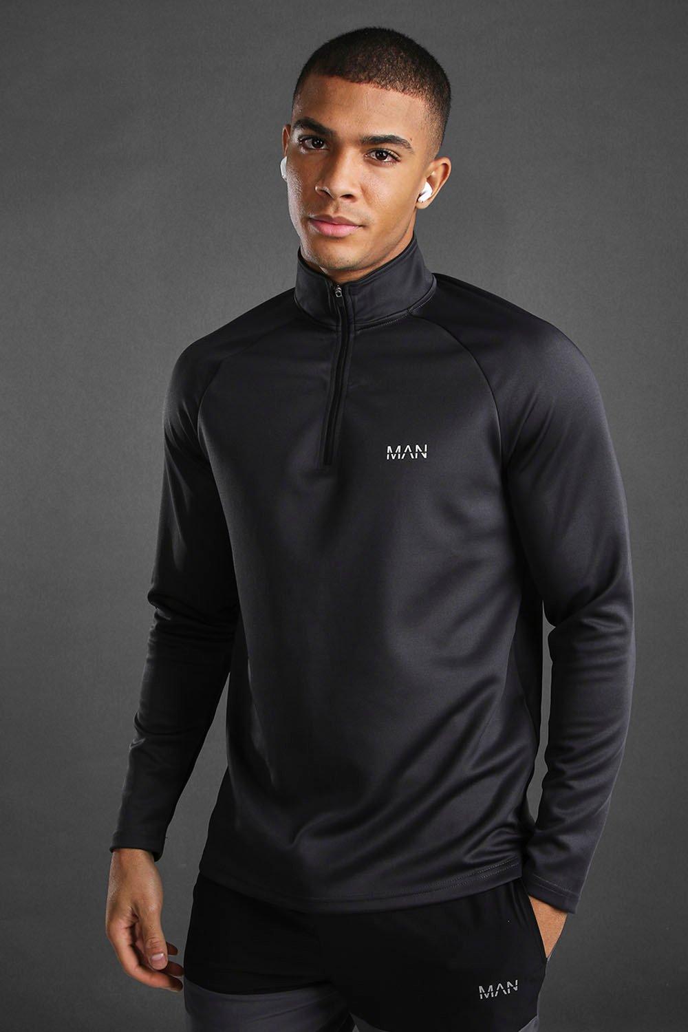 

MAN Active 1/4 Zip Funnel Neck, Charcoal