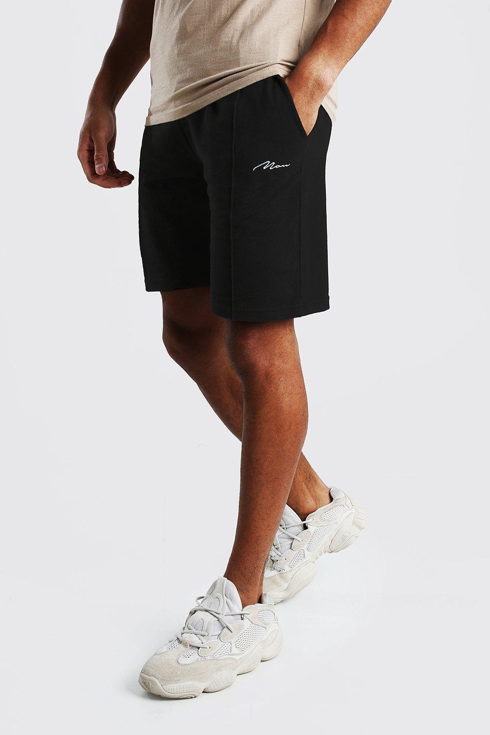 

MAN Signature Pique Pintuck Shorts, Black