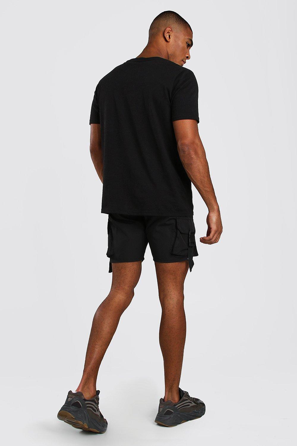 

Original MAN Shell Cargo Shorts With Buckles, Black