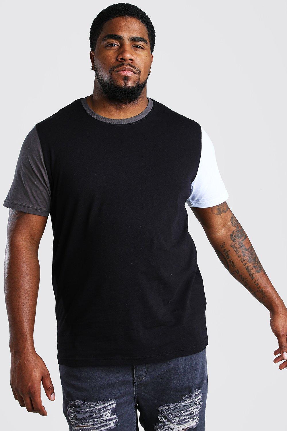 

Big And Tall Colour Block T-Shirt, Black