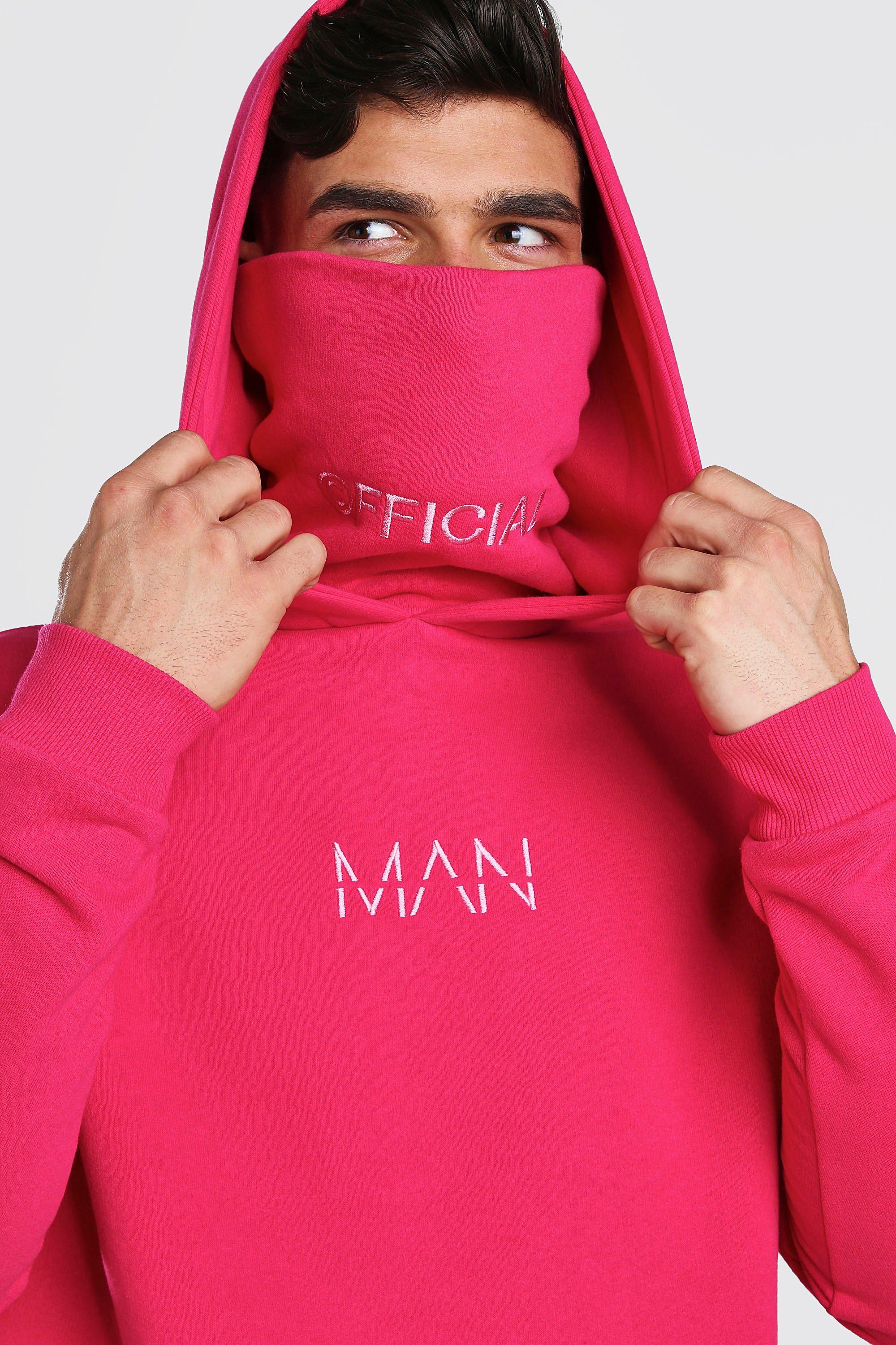 boohooman red hoodie