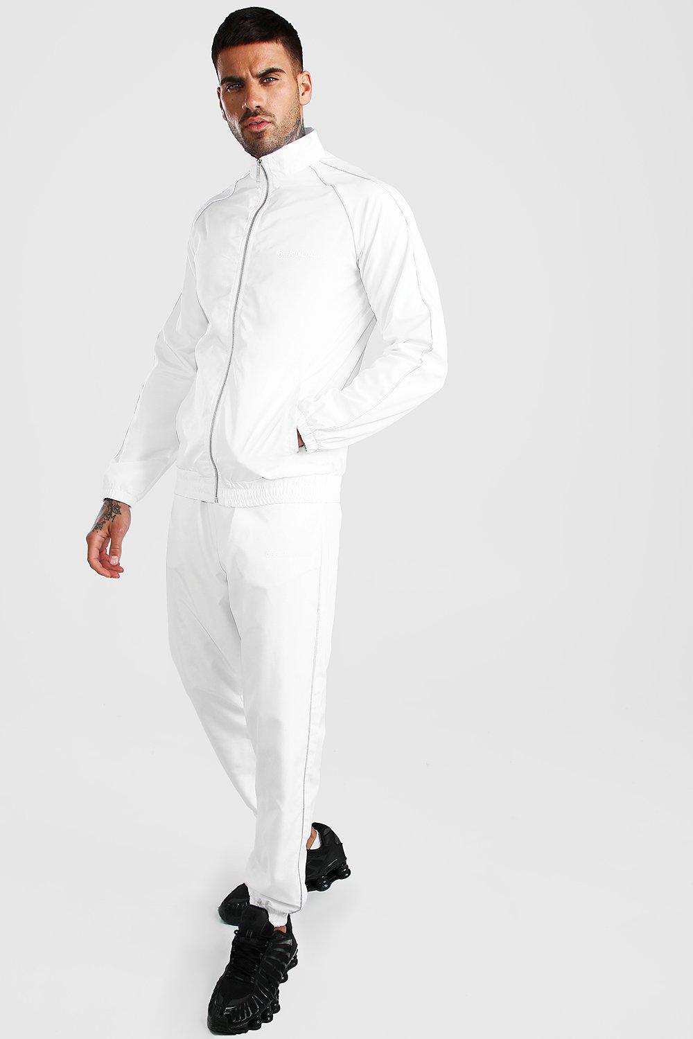 

Официальный спортивный костюм с высоким горлом MAN с покрытием, White