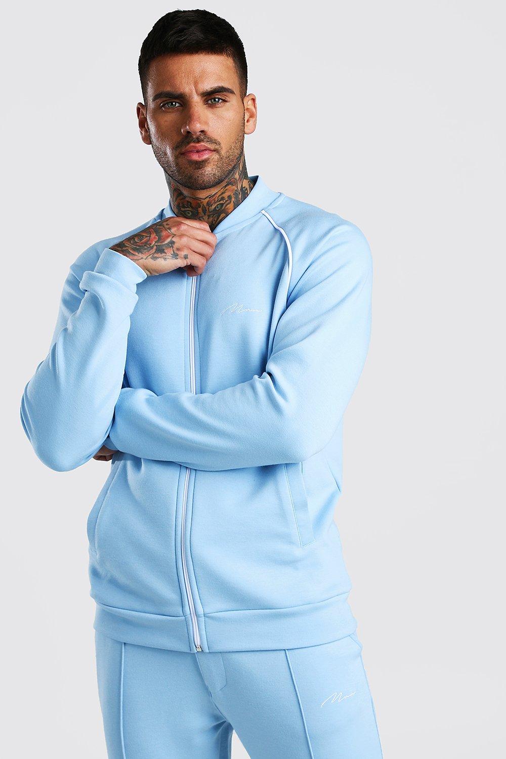 boohooman blue tracksuit