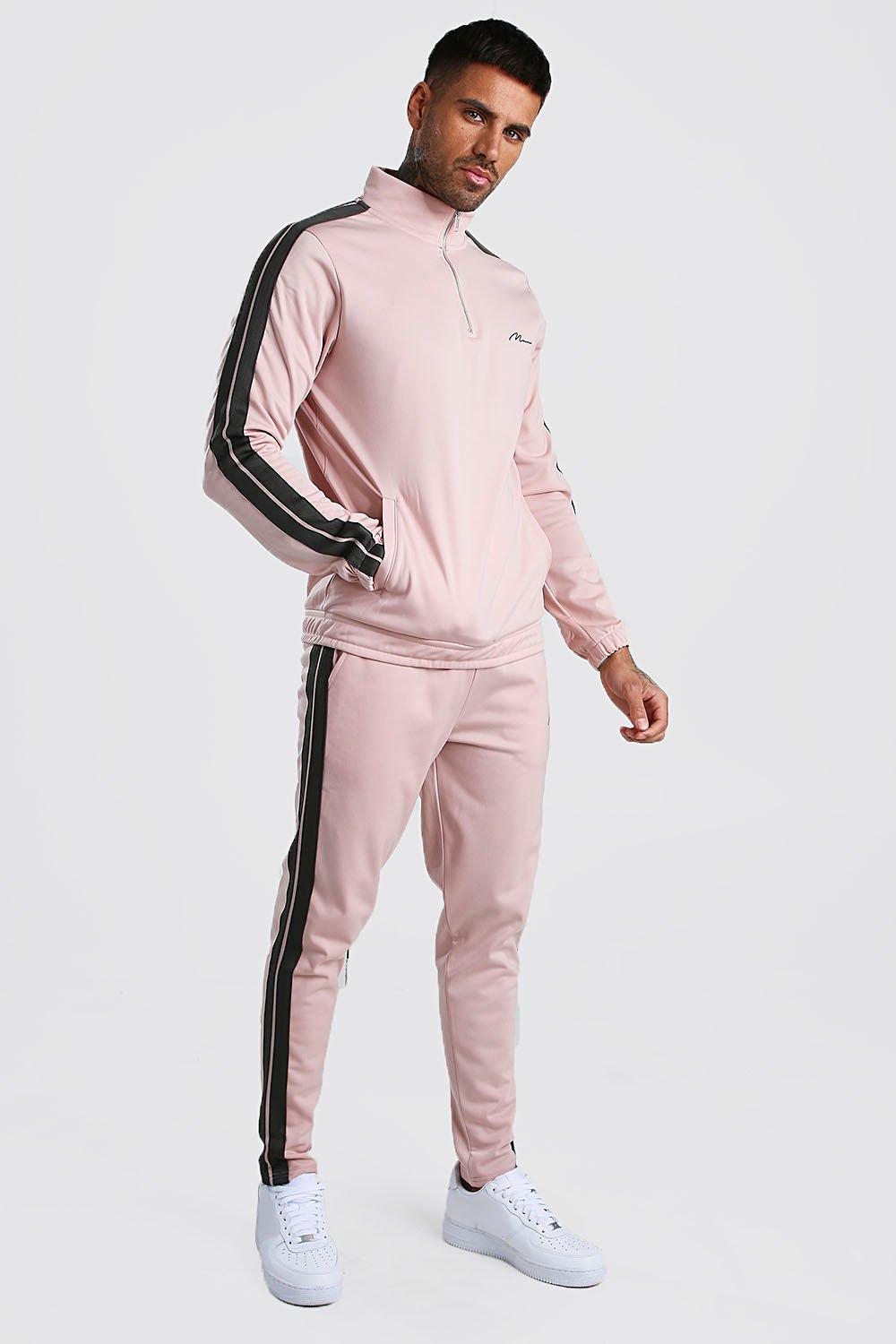 pink tracksuit for men