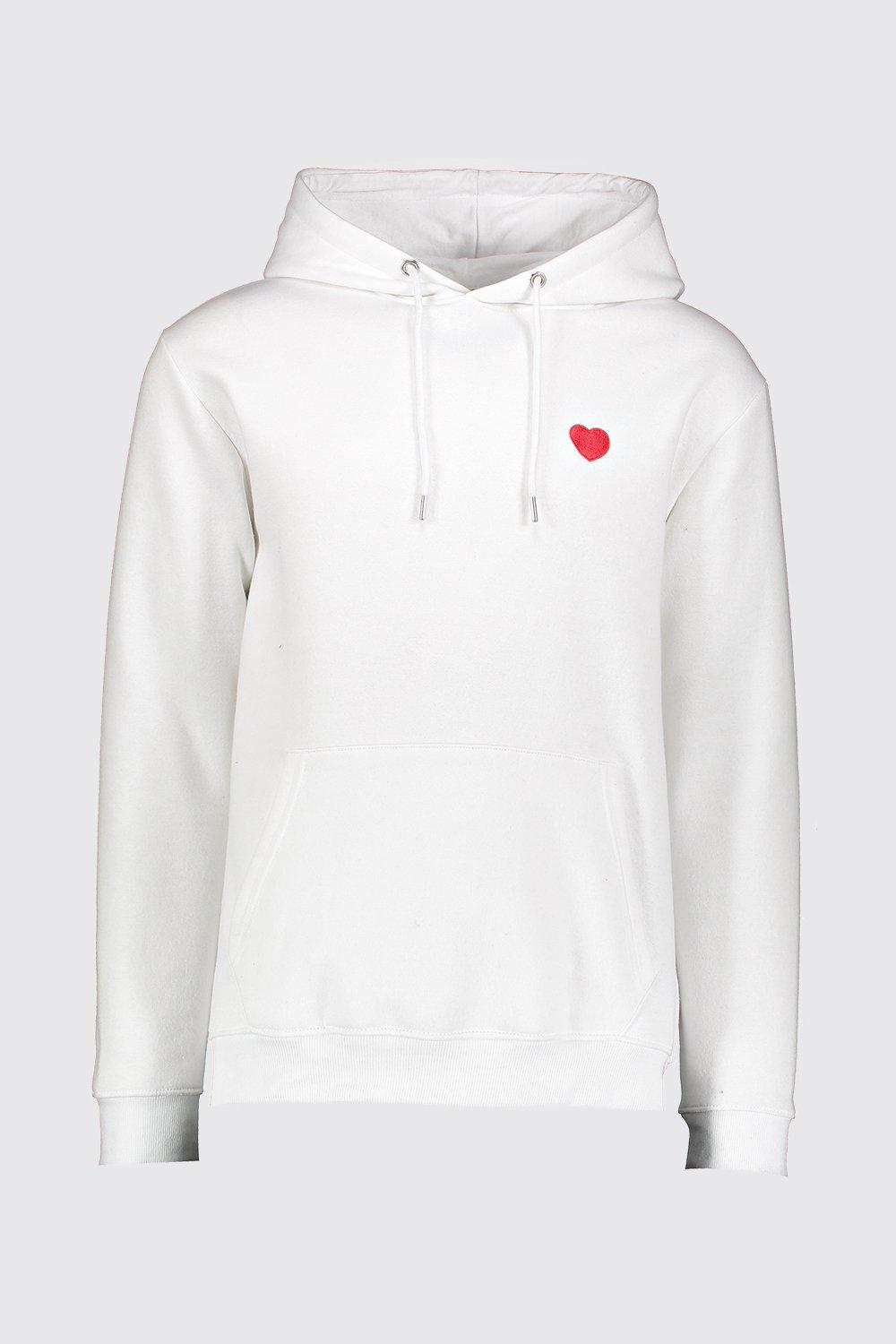 white embroidered hoodie