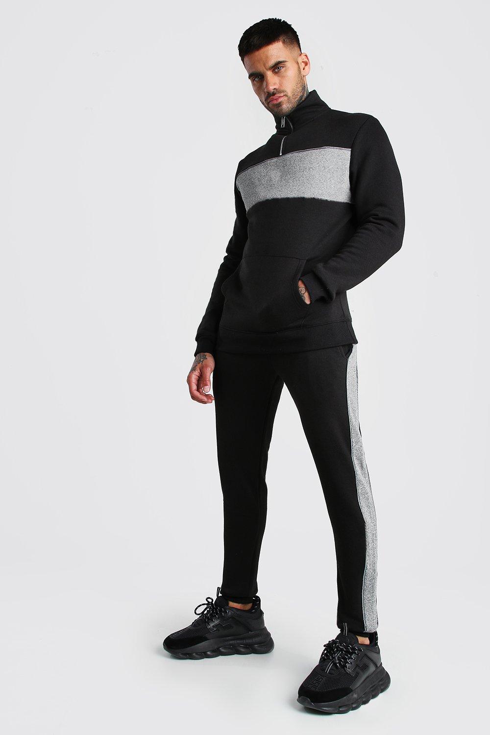 mens half zip tracksuit