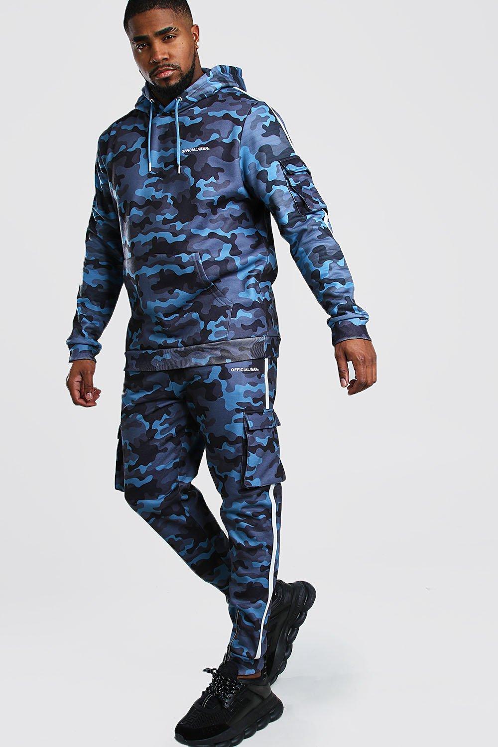 Big And Tall Offical MAN Camo Tracksuit | boohoo Australia