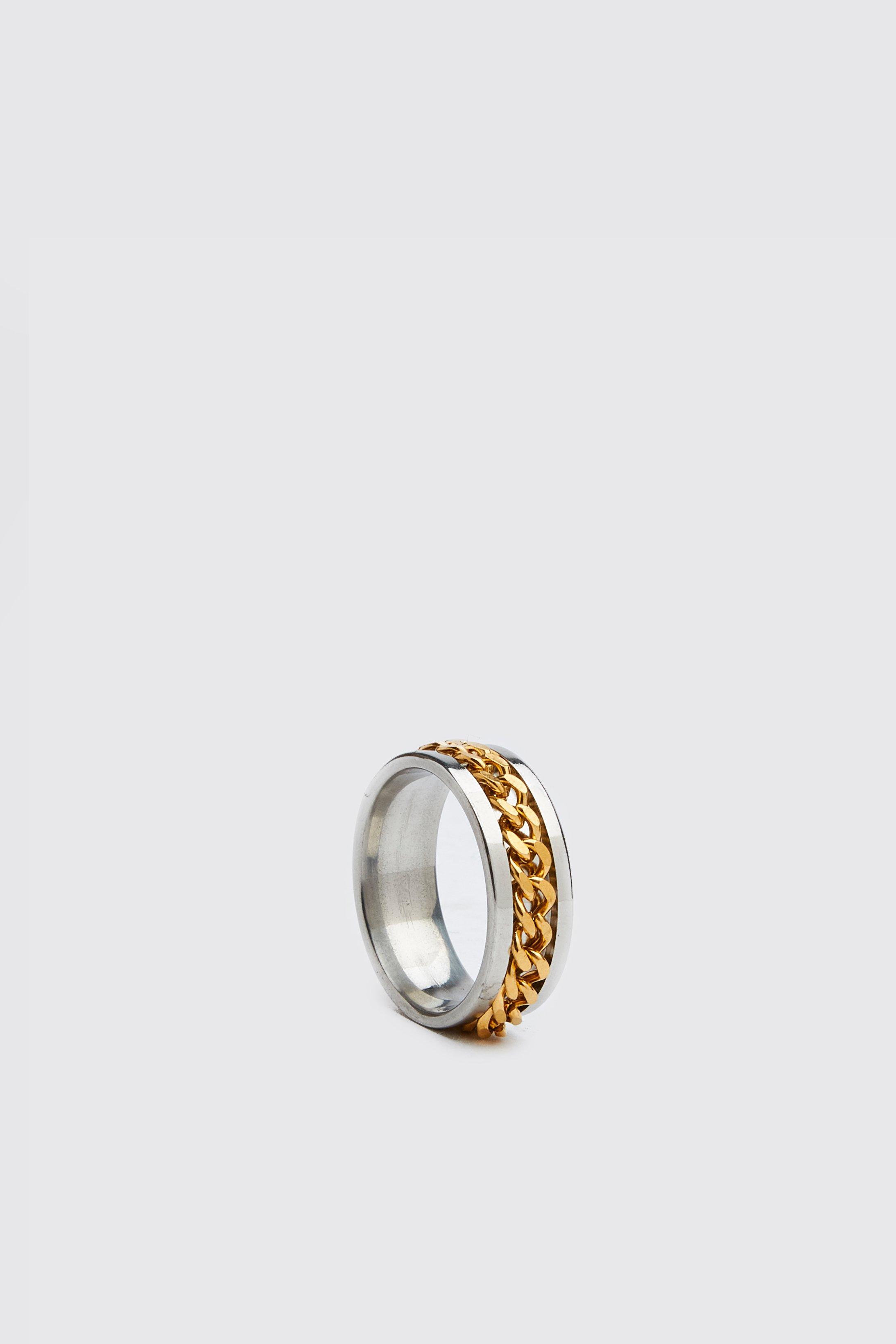 Chain Detail Ring Boohoo Uk