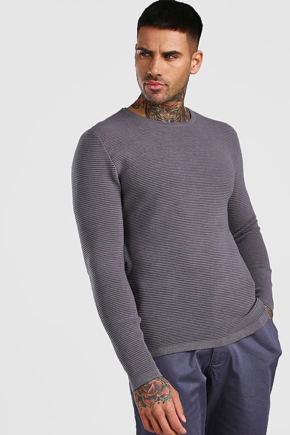 ribbed long sleeve sweater