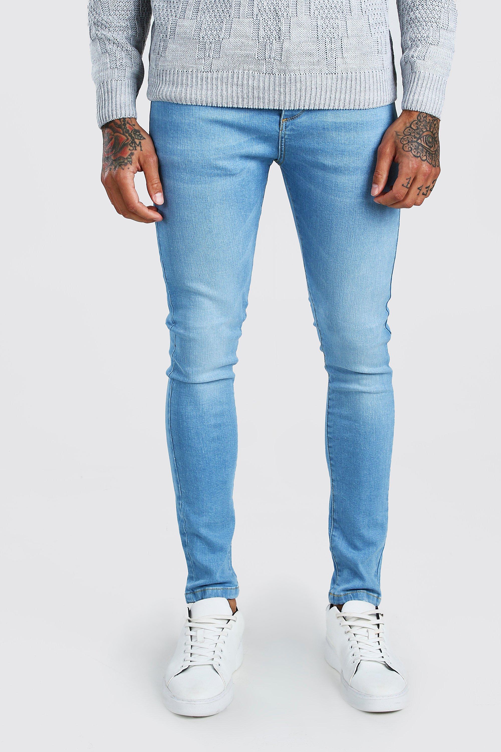 light blue super skinny jeans