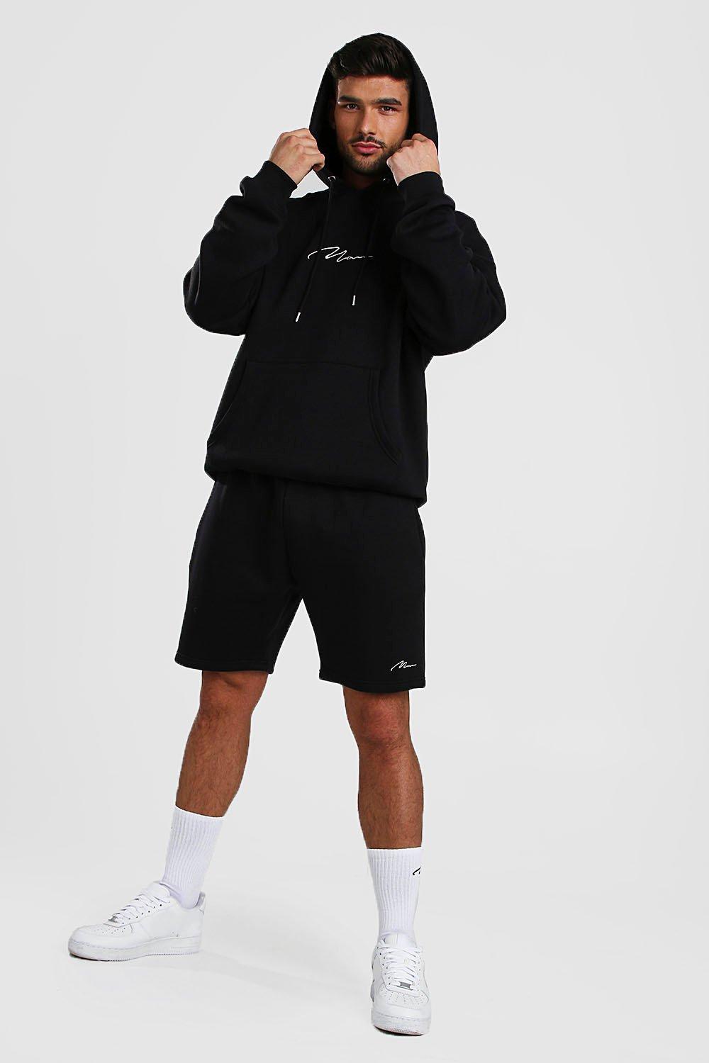 oversized hoodie and shorts