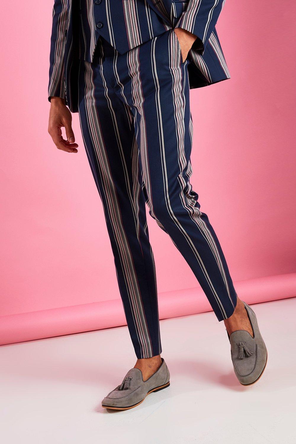 skinny striped trousers