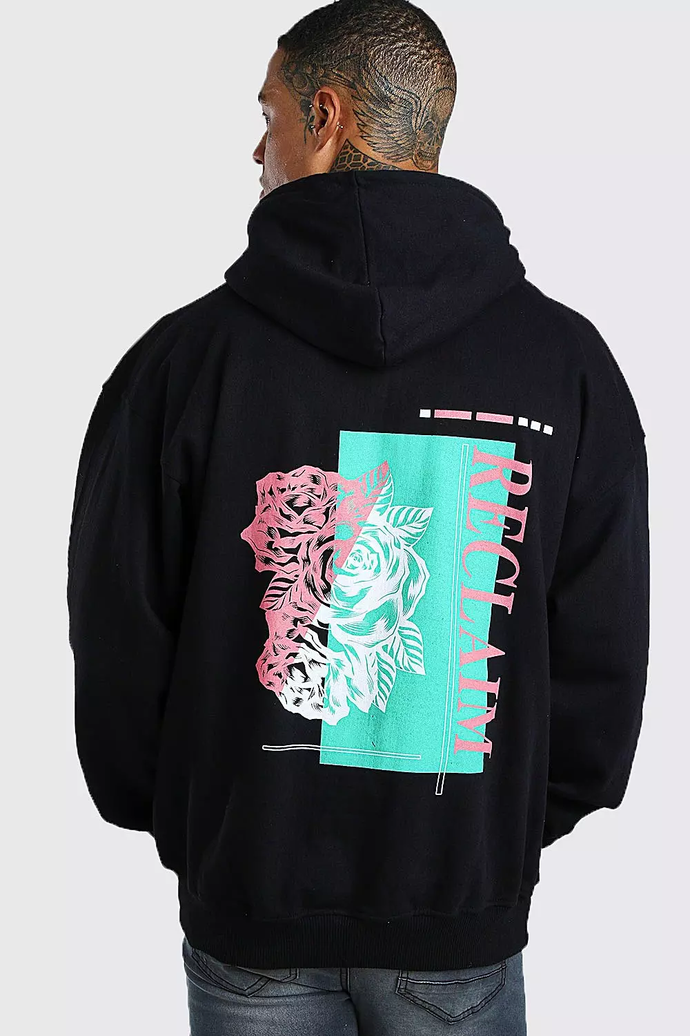 Rose clearance print hoodie