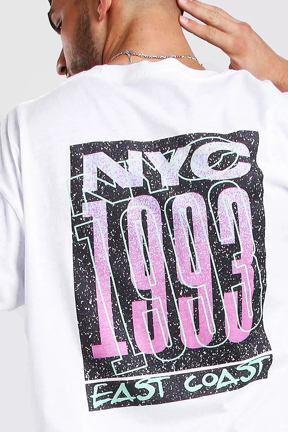 Oversized New York Back Print T-shirt