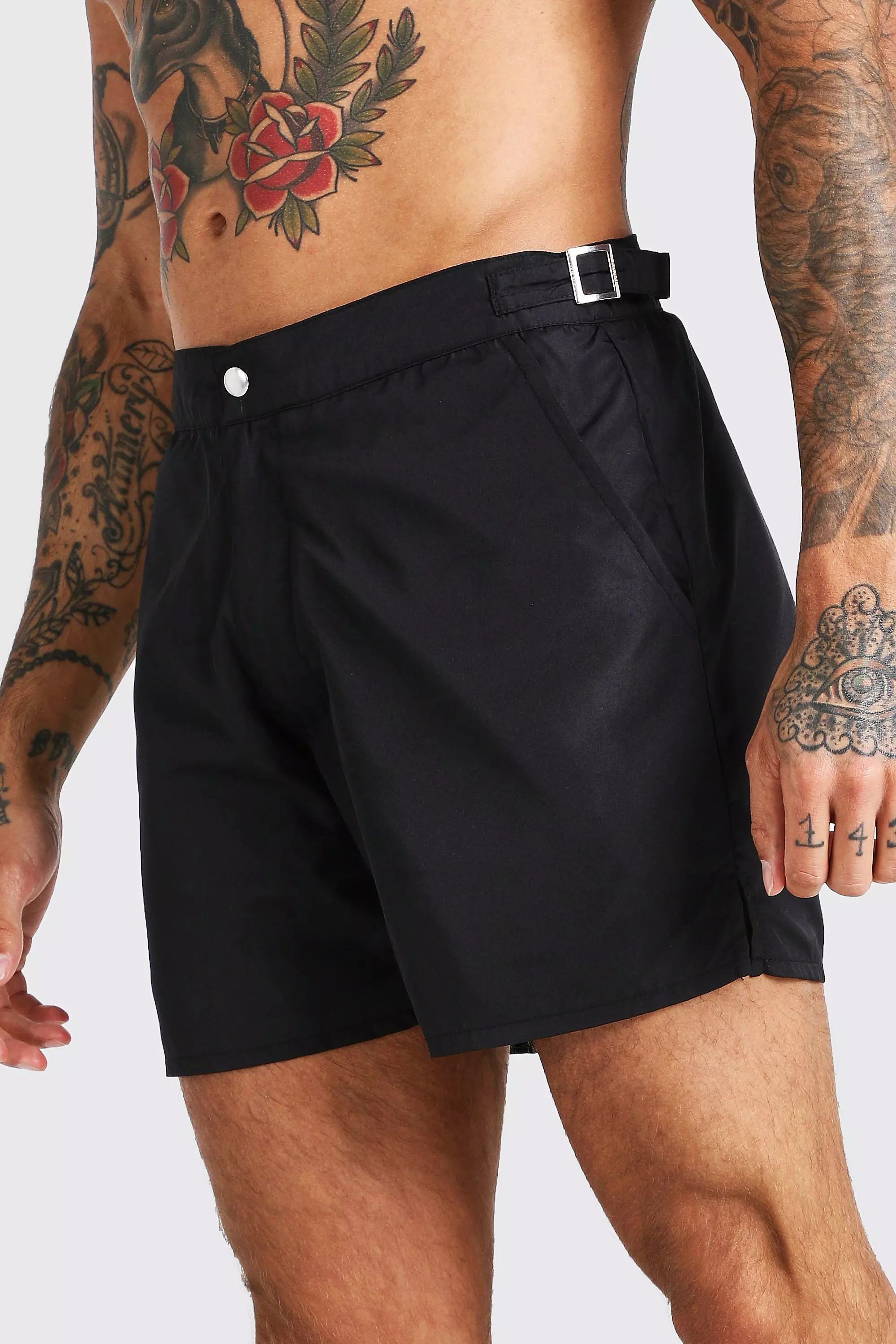 Buckle mens store swim trunks