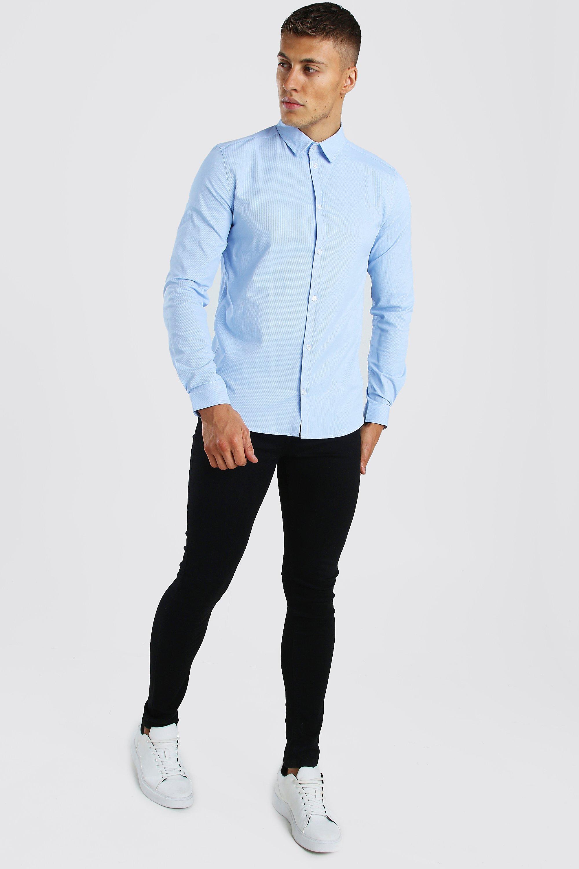 muscle fit formal shirts