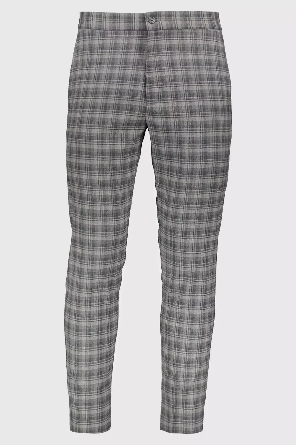 Skinny cropped hot sale checked trousers